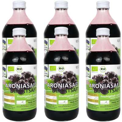 Aroniasaft 100% Sonderpreis - Direkt gepresst aus deutschen Aroniabeeren