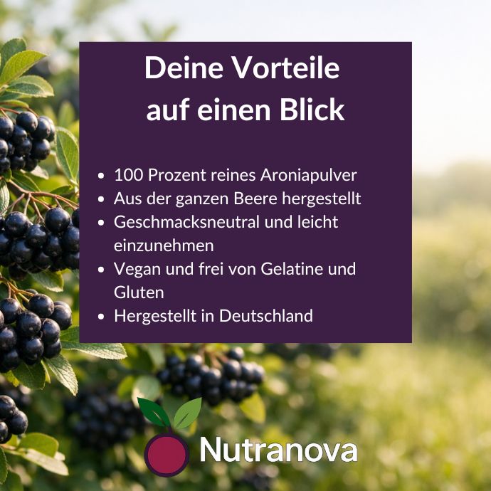 Bio-Aronia Kapseln – 180 vegane Kapseln mit 500 mg Aroniapulver