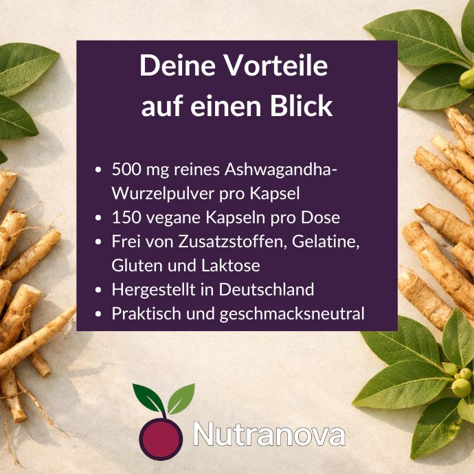 Bio-Ashwagandha Kapseln – 150 vegane Kapseln mit 500 mg Ashwagandha-Pulver
