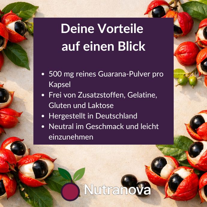 Bio-Guarana Kapseln – 150 vegane Kapseln mit 500 mg Guarana-Pulver